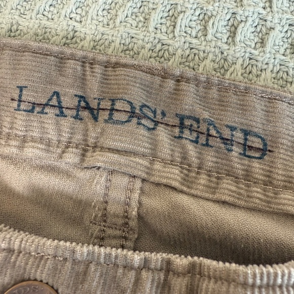 NEW Lands End Corduroy Pants Womens Petite 16P Gray Straight Leg Stretch Winter - Picture 5 of 10